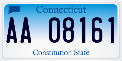 CT license plate AA08161