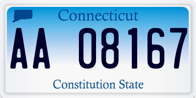 CT license plate AA08167