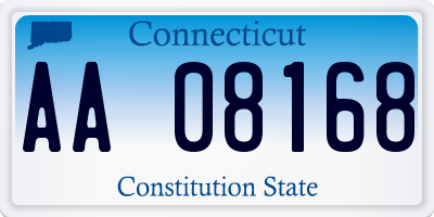 CT license plate AA08168