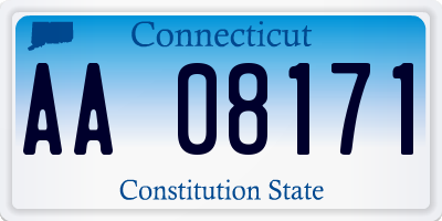 CT license plate AA08171