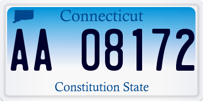 CT license plate AA08172