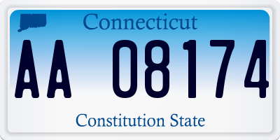 CT license plate AA08174