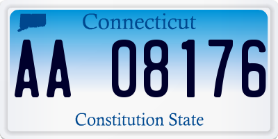 CT license plate AA08176