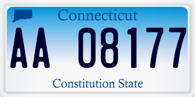 CT license plate AA08177