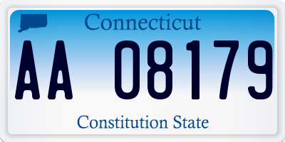 CT license plate AA08179