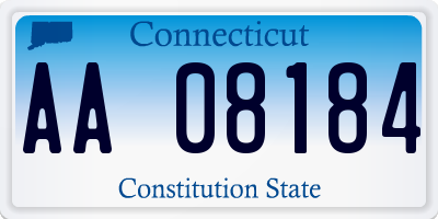 CT license plate AA08184