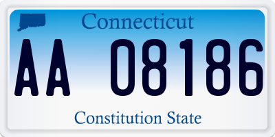 CT license plate AA08186