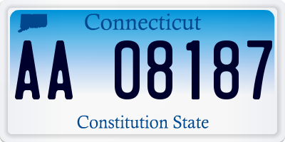 CT license plate AA08187