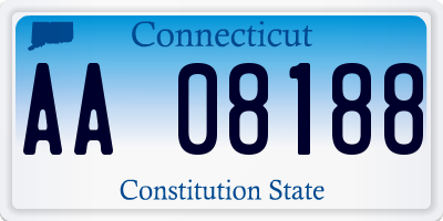 CT license plate AA08188