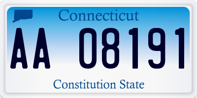 CT license plate AA08191