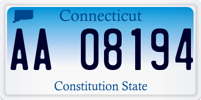 CT license plate AA08194