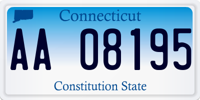 CT license plate AA08195