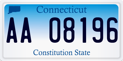 CT license plate AA08196