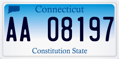 CT license plate AA08197