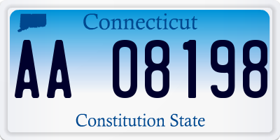 CT license plate AA08198