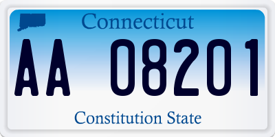 CT license plate AA08201