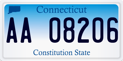 CT license plate AA08206