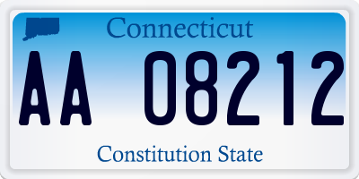 CT license plate AA08212