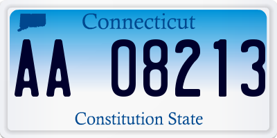 CT license plate AA08213