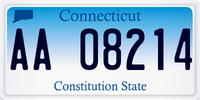 CT license plate AA08214