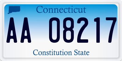 CT license plate AA08217