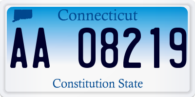 CT license plate AA08219