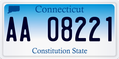 CT license plate AA08221