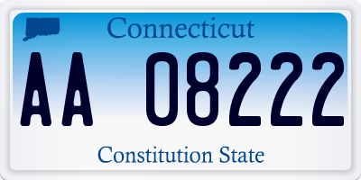 CT license plate AA08222