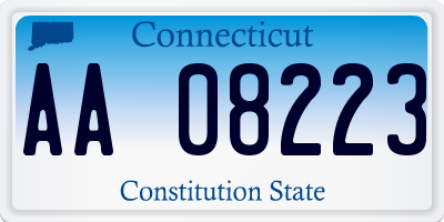 CT license plate AA08223