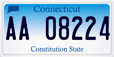 CT license plate AA08224