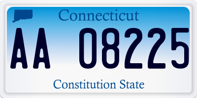 CT license plate AA08225