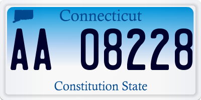 CT license plate AA08228