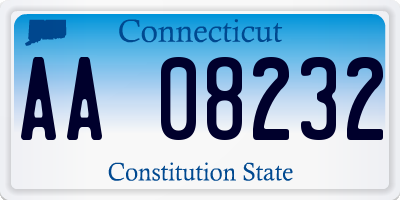 CT license plate AA08232