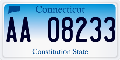 CT license plate AA08233