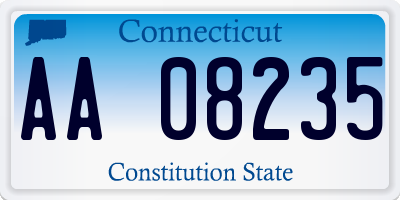 CT license plate AA08235