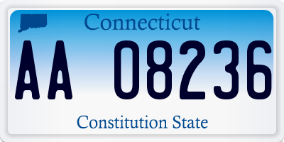 CT license plate AA08236