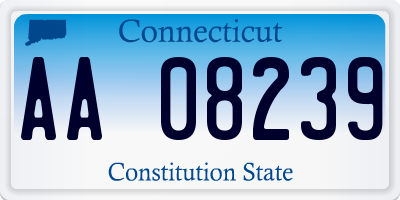 CT license plate AA08239