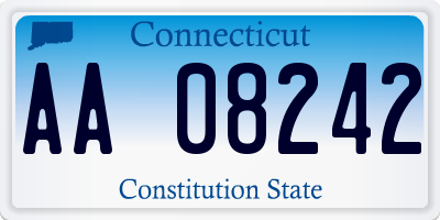 CT license plate AA08242