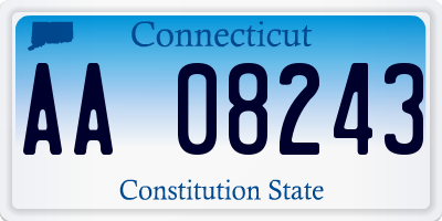 CT license plate AA08243