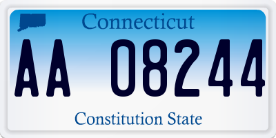 CT license plate AA08244