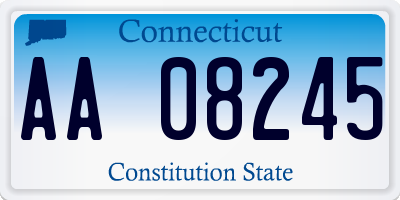 CT license plate AA08245