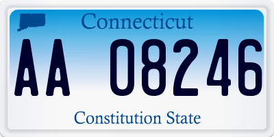 CT license plate AA08246