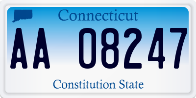 CT license plate AA08247