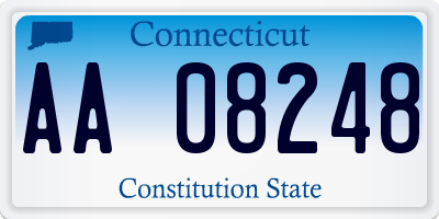 CT license plate AA08248