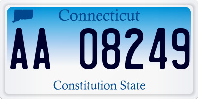 CT license plate AA08249