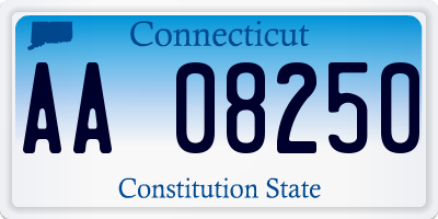 CT license plate AA08250