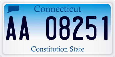 CT license plate AA08251