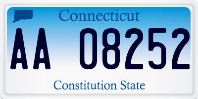 CT license plate AA08252