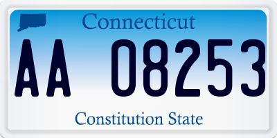 CT license plate AA08253