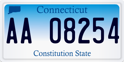 CT license plate AA08254